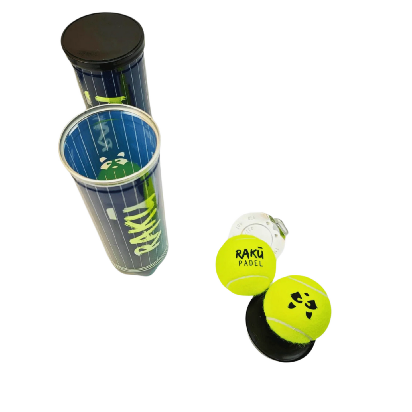 Raku Racoon Padel Pro-ballen 9 ballen in 1 pakket